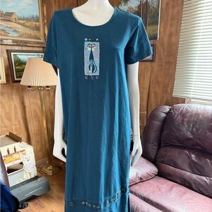 Vintage Cat Boho Maxi Dress